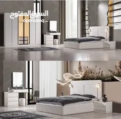  2 غرف نوم خشب لاتيه 18 مل بالكامل ملبس ميلامين