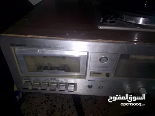  6 راديو ودبل كاسيت شغال كامل مافي اي عيب على الفحص للبيع  +ستيريو وراديو وكاسيت وسطوانه نوع شارب ا عال