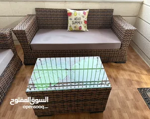  2 طقم رتان خارجي بحالة جيدة جداً