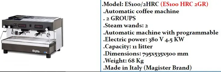  5 ماكينات قهوه  ماجيستر ايطالي 100%100 مقاسات مختلفه واشكال مختلفه