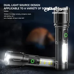  22 مصباح جبلي كشاف جيب لوكس مدى 300 متر ليد قابل للشحن قوي مع زوم  ضوء اضائه بيل لوكس يدوي ضد الماء ضوء