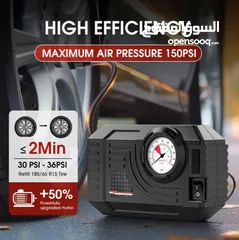  2 منفاخ عجلات\طابة\دراجة\إطارات\قوارب جديد بضغط عالي وسريع 150PSI Portable Car Air Compressor Pump