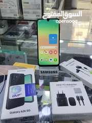  6 مشغل يوم واحد SAMSUNG A26 5G مستعمل جيجا 256 رام 16 معه بكج هدية متوفر توصيل