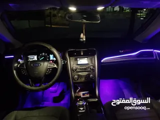  3 بسم الله ما شاء الله   فورد فيوجن 2017 لون خمري مميز للبيع ورقم مميز 7جيد فحص كامل للبيع