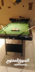  1 بلياردو خشب كامل قابل للطي جميله جدا 7 قدم