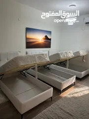  10 تخت بكل الاحجام يشمل فرشة ومخدات والتوصيل والتركيب لباب بيتك  ...صناعة محلية بجودة عالية وتصميم انيق