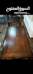  3 طاولة وطربيزه خشب ثقيل وممتاز