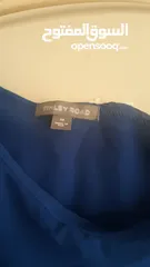  2 فستان طويل أزرق نيلي غامق one shoulder مقاس M مستعمل في حالة جيدة جداً