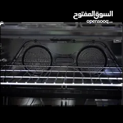  4 فرن غاز نيوتن 90 سم ستانلس مروحتين لتوزيع الحرارة فرن واسع 130 لتر فل سيفتي عين تيربو مناصب سكب