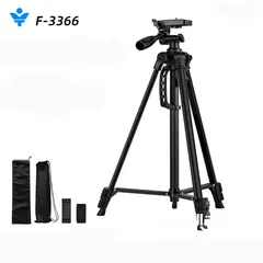  2 ترايبود كاميرا و موبايل 3366 TRIPOD   بارتفاع 140 سم
