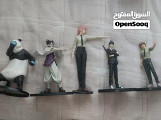  7 Anime, figure, action figure, chainsaw man, jujustu kaisen ! DROPPED PRICE!