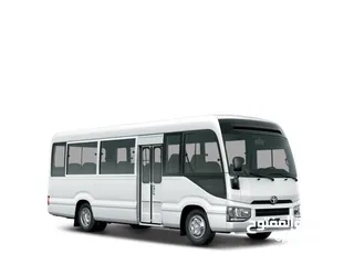 3 Rental Coaster Bus & Shuttle Services staff transport. كوستر حافلات لإيجاد