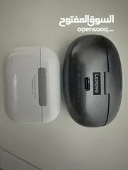  2 apple airpods  lenovo clip