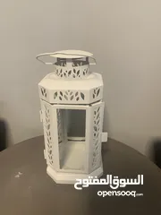  3 فوانيس فضي وابيض