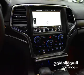  17 Jeep Grand Cherokee Overland 4x4 ( 2018 Model ) in Black Color GCC Specs