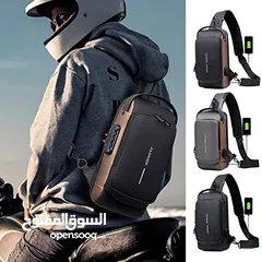  2 شنطة الكتف الذكية – مقاومة للسرقة والماء مع شحن USB وتصميم أنيق يناسب كل تنقلاتك !!