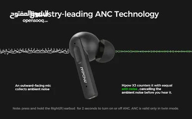  2 Mpow wireless earbuds X3 ANC