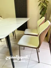  5 طاولة سفرة رخامية فاخرة – عرض مميز!  مع 6 كراسي  مع 4 كراسي تجمع بين الفخامة و الاناقه
