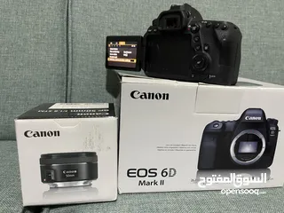  5 شتر اقل من 3 الاف وكالهCanon 6d mark 2 and 2 lens