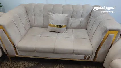  2 صالون سبع مقاعد  خشب زان مستعمل شهر فقط  بحاله ممتازه
