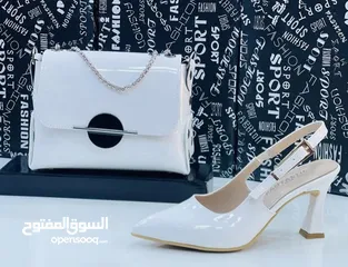  2 طقم حذاء كعب + شنتة