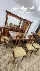  4 غرفة سفرة 3قطع ع الوجه زجاج حراري للحماية من الخدوش ستايل أمريكي 8كراسي