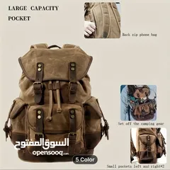  1 Vintage-Inspired Brown Leather Backpack with Zipper Closure - Durable Canvas,