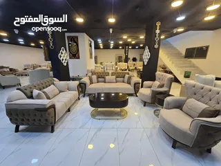  6 طقم كنب New classic استيرادمصري تفصيل9 مقاعدمصنوع من اجود انواع الخشب الزان الصلب  بالكامل