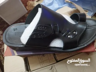  1 شبشب رجالي جلد طبيعي صناعه مصريه متوفر مقاس من 42 ل 46