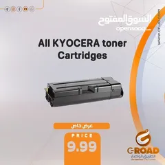  1 محبرة طابعة كيوسيرا ALL  KYOCERA  toner Cartidges عرض خاص لون أسود ،جودة عالية وأصلي ،يطبع 1500ورقة