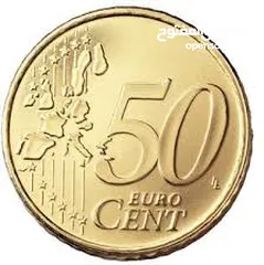  4 عملة نادرة 50 سنت يورو 2002 حرف D