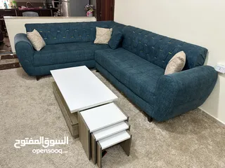  7 طقم كنب 9 مقاعد + كورنر 7 مقاعد استعمال عرسان