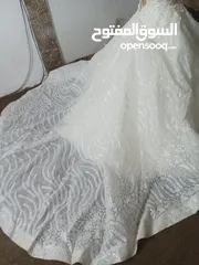  5 فستان زفاف ابيض  للبيع