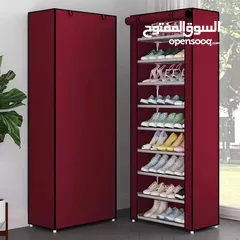  1 بتجنن خزانة احذية  9 رفوف هيكل معدني قوي تتسع ل 27 زوج من الاحذية