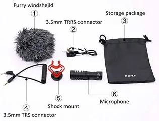  13 مايك تسجيل احترافي من براند بويا الأصلي للتسريمنغ والبودكاست Boya BY-MM1 Mic for PC & Smart Phone