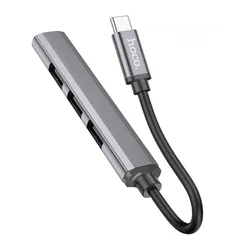  3 Hoco HB26 4 IN 1 Type-c To USB  تحويلة من تايب سي لا 4 مداخل 4 مداخل usb بتزبط للماك بوك و الايباد.