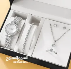  1 watch with jewelry set