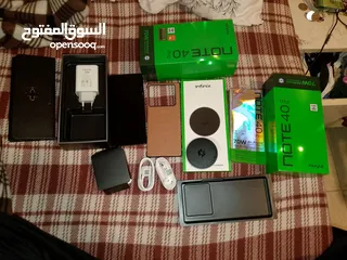  1 تلفون انفنكس نوت 40برو وكاله 256تخزين8+8رام  وحش العاب منظر صوت استريون الجهاز عروس كل أغراضه