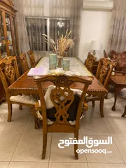  2 طاولة سفرة 8 كراسي مع بوفيه