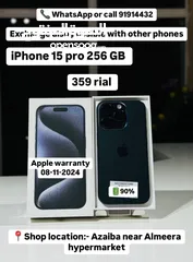  1 iPhone 15 Pro 256 GB - Outstanding Working - Box Piece - 90% bh - Nice Performance