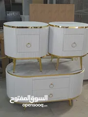  23 طاولات وسط خشب ودهان الون اختياري مكون من ثلاث قطع تفصيل حسب المقاس