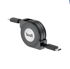  1 Budi Retractable USB-C To USB-C Cable PD 65W 1 Meter-