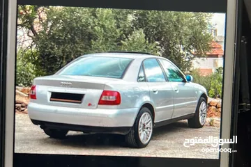  3 اودي A4 موديل 2000   مطور 1800  فتحة سقف  جنط مغنسيوم  مسجل شاشة  كمرة خلفية جير مطور 100/100