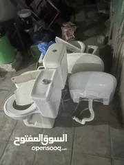 5 طقم حمام لون ابيضّ وبيج