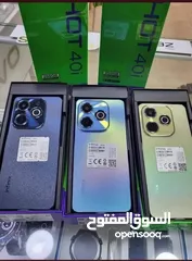  4 مستعمل وكالة هوت 40i كفاله الوكيل رام 8 و 16 جيجا 128 و 256  أغراضة والكرتونه الأصلية متوفر توصيل