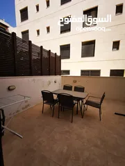  5 شقة ارضيه (مفروشة) للايجار في منطقه عبدون/ ترس و كراج و حديقة  .. 2 نوم