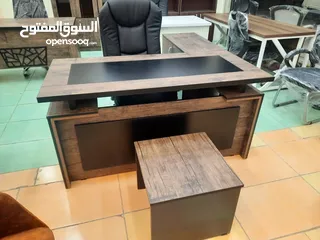  12 مكتب مدير مع جانبية وادراج مع طاولة وسط هدية  متوفر بعدة الوان حسب الطلب