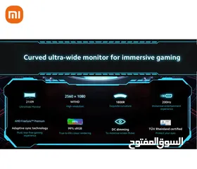  4 Xiaomi Curved Gaming Monitor 30 200hz شاشة شاومي 30 انش 200 هيرتز