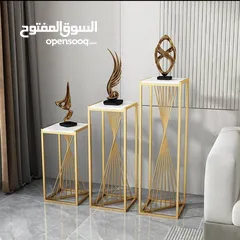 4 لأول مرّة في فلسطين الفخامة لبيتك بس من عندنا  طقم 3 طاولات ديكور فخمة بتصميم عصري