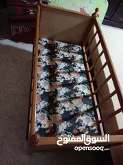  7 سرير أطفال بيبي خشب زان أصلي ثقيل